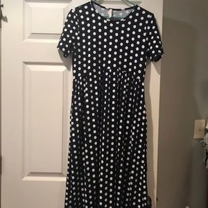 Polka dot maxi dress